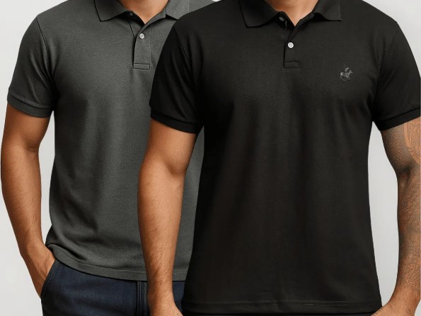 Kit 2 Camisa Polo Piquet Masculina Casual Premium